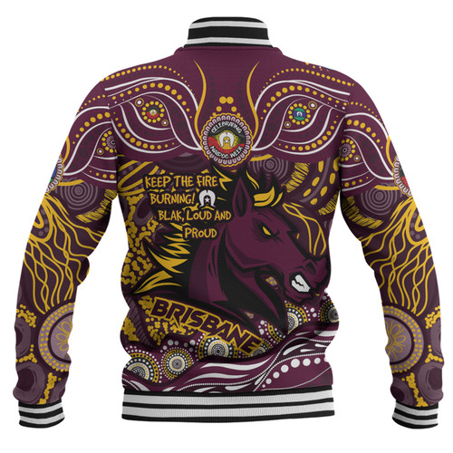 Brisbane Broncos Baseball Jacket Celebrating Naidoc Week 2024 Aboriginal Dot Art Inspired Brisbane Broncos Baseball Jacket Celebrating Naidoc Week 2024 Aboriginal Dot Art Inspired