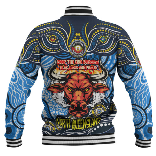 North Queensland Cowboys Baseball Jacket Celebrating Naidoc Week 2024 Aboriginal Dot Art Inspired North Queensland Cowboys Baseball Jacket Celebrating Naidoc Week 2024 Aboriginal Dot Art Inspired