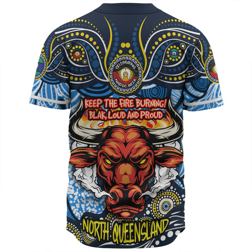 North Queensland Cowboys Baseball Shirt Celebrating Naidoc Week 2024 Aboriginal Dot Art Inspired North Queensland Cowboys Baseball Shirt Celebrating Naidoc Week 2024 Aboriginal Dot Art Inspired