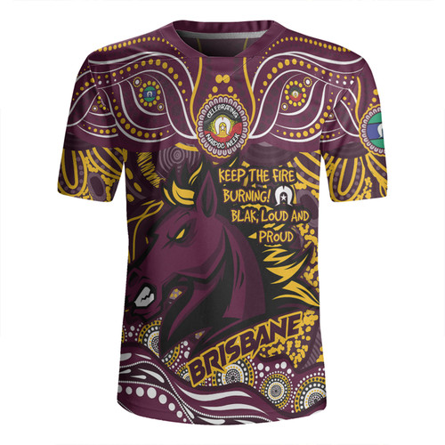 Brisbane Broncos Rugby Jersey Celebrating Naidoc Week 2024 Aboriginal Dot Art Inspired