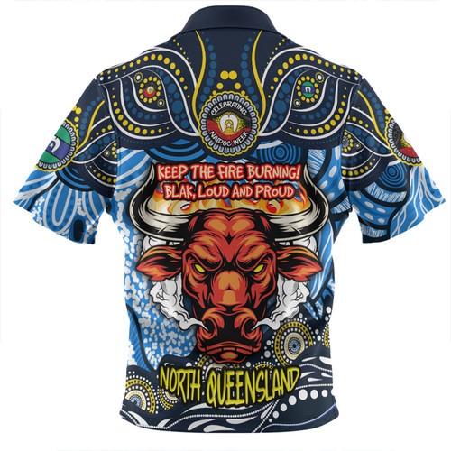 North Queensland Cowboys Zip Polo Shirt Celebrating Naidoc Week 2024 Aboriginal Dot Art Inspired North Queensland Cowboys Zip Polo Shirt Celebrating Naidoc Week 2024 Aboriginal Dot Art Inspired