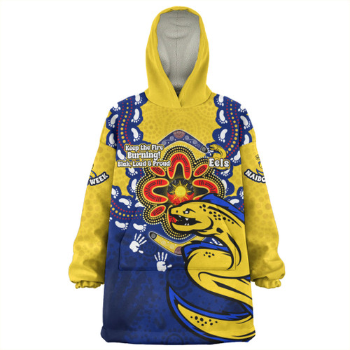 Parramatta Eels Snug Hoodie Aboriginal Inspired Naidoc Symbol Pattern