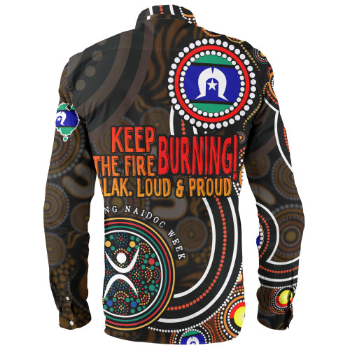 Australia Long Sleeve Shirt Naidoc Week Keep The Fire Burning Aboriginal Dot Art Australia Long Sleeve Shirt Naidoc Week Keep The Fire Burning Aboriginal Dot Art