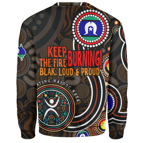 Australia Sweatshirt Naidoc Week Keep The Fire Burning Aboriginal Dot Art Australia Sweatshirt Naidoc Week Keep The Fire Burning Aboriginal Dot Art