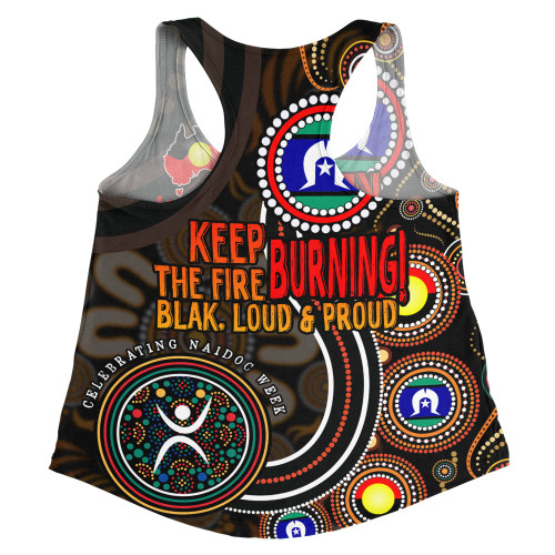 Australia Women Racerback Singlet Naidoc Week Keep The Fire Burning Aboriginal Dot Art Australia Women Racerback Singlet Naidoc Week Keep The Fire Burning Aboriginal Dot Art