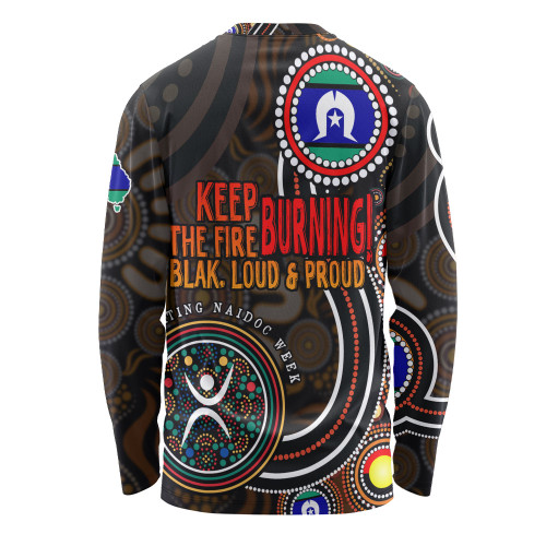 Australia Long Sleeve T-shirt Naidoc Week Keep The Fire Burning Aboriginal Dot Art Australia Long Sleeve T-shirt Naidoc Week Keep The Fire Burning Aboriginal Dot Art