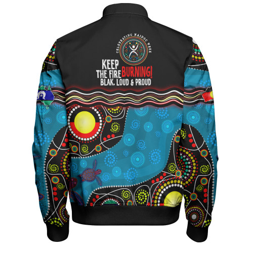 Australia Bomber Jacket Custom Naidoc Week Culture Art With River And Tortoise Aboriginal Australia Bomber Jacket Custom Naidoc Week Culture Art With River And Tortoise Aboriginal