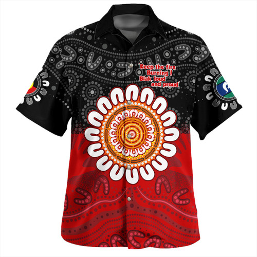 Australia Hawaiian Shirt Aboriginal Inspired Naidoc Half Concept