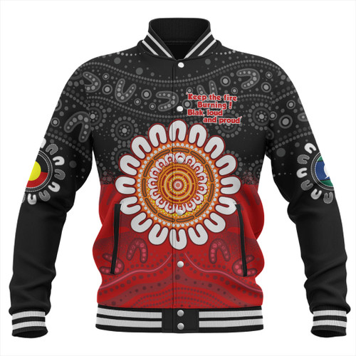 Australia Baseball Jacket Aboriginal Inspired Naidoc Half Concept