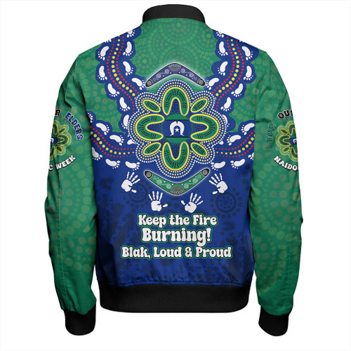 Australia Bomber Jacket Torres Strait Aboriginal Inspired Naidoc Symbol Pattern Australia Bomber Jacket Torres Strait Aboriginal Inspired Naidoc Symbol Pattern