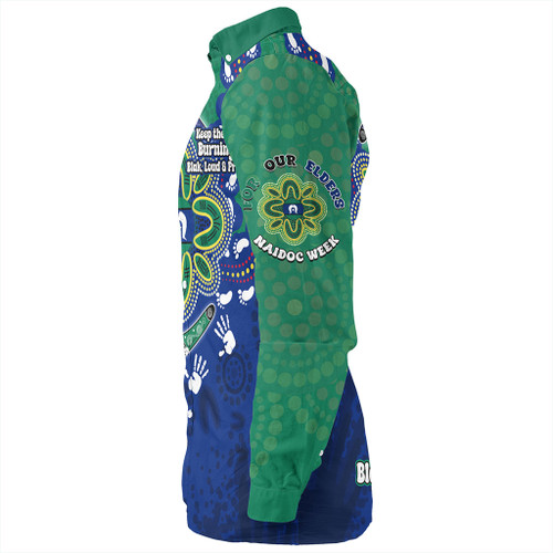 Australia Long Sleeve Shirt Torres Strait Aboriginal Inspired Naidoc Symbol Pattern