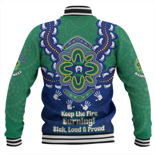 Australia Baseball Jacket Torres Strait Aboriginal Inspired Naidoc Symbol Pattern Australia Baseball Jacket Torres Strait Aboriginal Inspired Naidoc Symbol Pattern