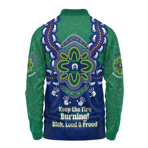 Australia Long Sleeve Polo Shirt Torres Strait Aboriginal Inspired Naidoc Symbol Pattern Australia Long Sleeve Polo Shirt Torres Strait Aboriginal Inspired Naidoc Symbol Pattern