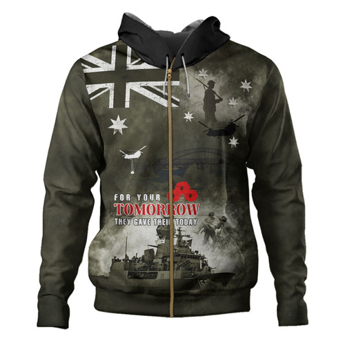 Australia Hoodie Anzac Day Lest We Forget For Your Tomorrow They Gave Their Today Australia Hoodie Anzac Day Lest We Forget For Your Tomorrow They Gave Their Today