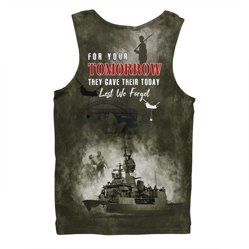 Australia Men Singlet Anzac Day Lest We Forget For Your Tomorrow They Gave Their Today Australia Men Singlet Anzac Day Lest We Forget For Your Tomorrow They Gave Their Today