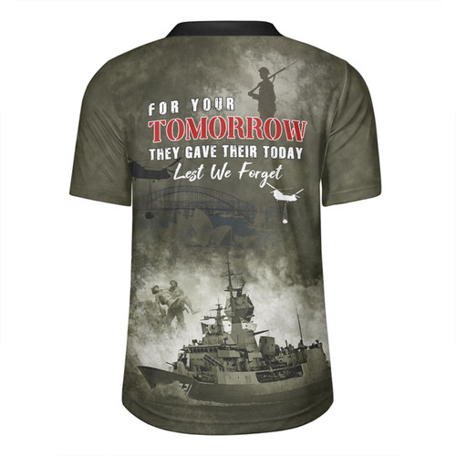 Australia Rugby Jersey Anzac Day Lest We Forget For Your Tomorrow They Gave Their Today Australia Rugby Jersey Anzac Day Lest We Forget For Your Tomorrow They Gave Their Today