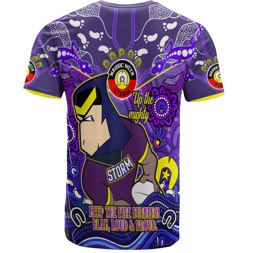 Melbourne Storm T-Shirt Custom Naidoc Keep the Fire Burning! Blak, Loud & Proud Home Jersey Melbourne Storm T-Shirt Custom Naidoc Keep the Fire Burning! Blak, Loud & Proud Home Jersey