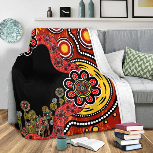 Australia Blanket Aboriginal Indigenous Dot Painting Australia Blanket Aboriginal Indigenous Dot Painting