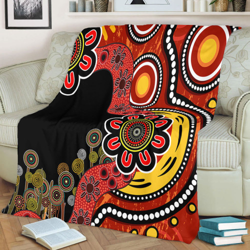 Australia Blanket Aboriginal Indigenous Dot Painting Australia Blanket Aboriginal Indigenous Dot Painting