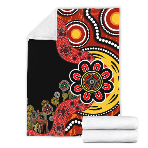 Australia Blanket Aboriginal Indigenous Dot Painting Australia Blanket Aboriginal Indigenous Dot Painting