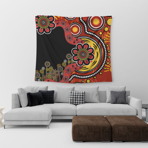 Australia Tapestry Aboriginal Indigenous Dot Painting Australia Tapestry Aboriginal Indigenous Dot Painting