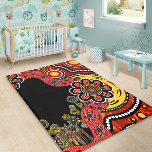 Australia Area Rug Aboriginal Indigenous Dot Painting Australia Area Rug Aboriginal Indigenous Dot Painting