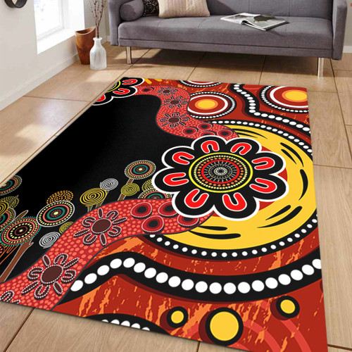 Australia Area Rug Aboriginal Indigenous Dot Painting Australia Area Rug Aboriginal Indigenous Dot Painting