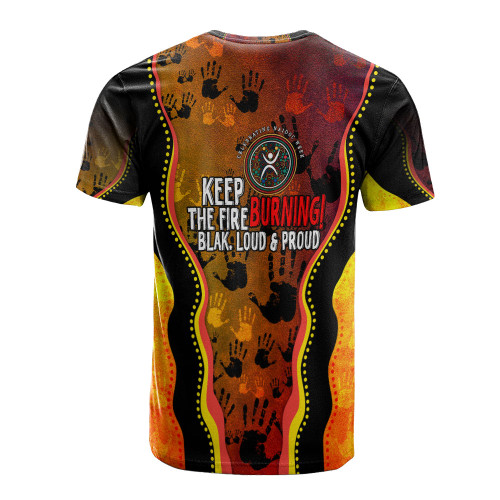 Australia T-Shirt Naidoc Hand Rock Art Indigenous Golden Style Australia T-Shirt Naidoc Hand Rock Art Indigenous Golden Style