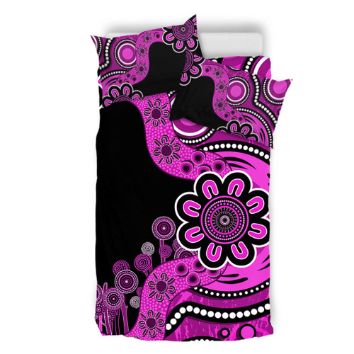 Australia Bedding Set Aboriginal Indigenous Dot Painting Pink Australia Bedding Set Aboriginal Indigenous Dot Painting Pink