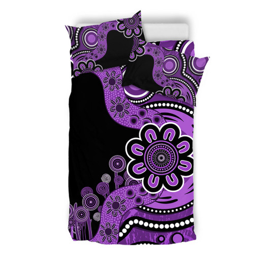 Australia Bedding Set Aboriginal Indigenous Dot Painting Purple Australia Bedding Set Aboriginal Indigenous Dot Painting Purple