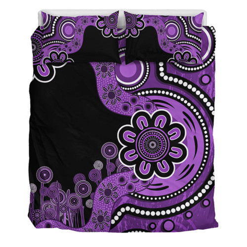 Australia Bedding Set Aboriginal Indigenous Dot Painting Purple Australia Bedding Set Aboriginal Indigenous Dot Painting Purple
