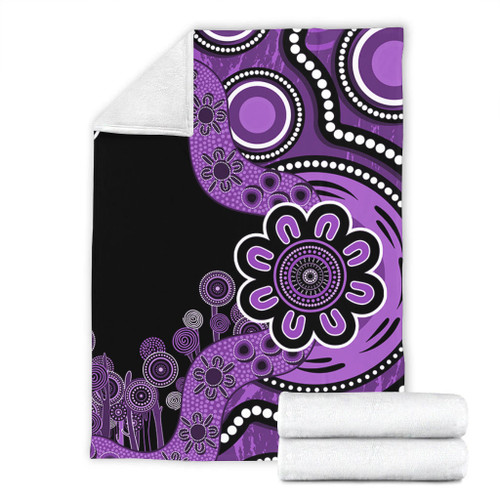 Australia Blanket Aboriginal Indigenous Dot Painting Purple Australia Blanket Aboriginal Indigenous Dot Painting Purple