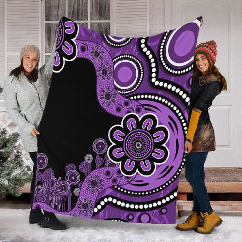 Australia Blanket Aboriginal Indigenous Dot Painting Purple Australia Blanket Aboriginal Indigenous Dot Painting Purple