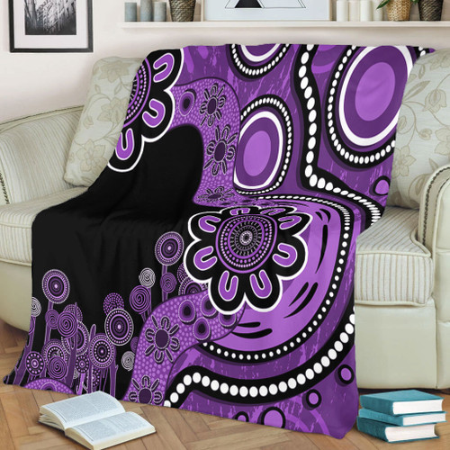 Australia Blanket Aboriginal Indigenous Dot Painting Purple Australia Blanket Aboriginal Indigenous Dot Painting Purple
