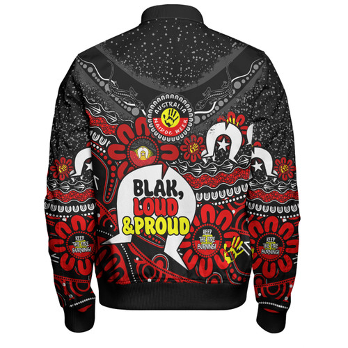 Australia Bomber Jacket Naidoc Week Torres Strait Symbol With Aboriginal Pattern Inspired Black Australia Bomber Jacket Naidoc Week Torres Strait Symbol With Aboriginal Pattern Inspired Black