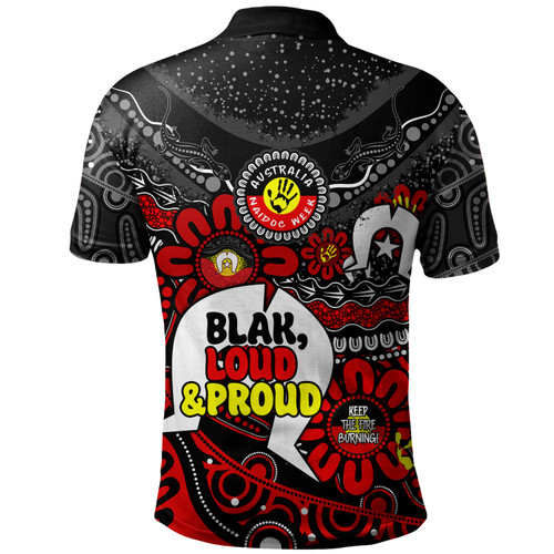 Australia Polo Shirt Naidoc Week Torres Strait Symbol With Aboriginal Pattern Inspired Black Australia Polo Shirt Naidoc Week Torres Strait Symbol With Aboriginal Pattern Inspired Black
