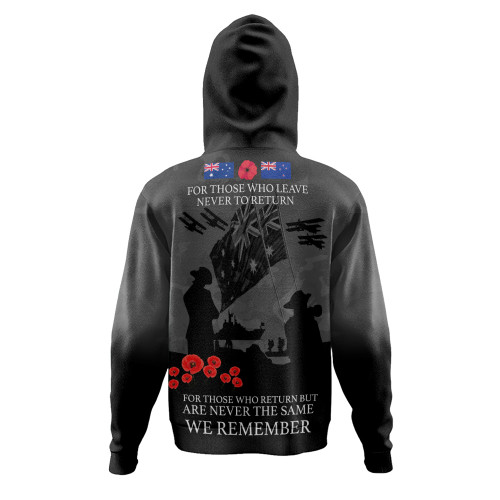 Australia Anzac Hoodie Anzac Day Poppy Flowers Red Black Blue Australia Anzac Hoodie Anzac Day Poppy Flowers Red Black Blue