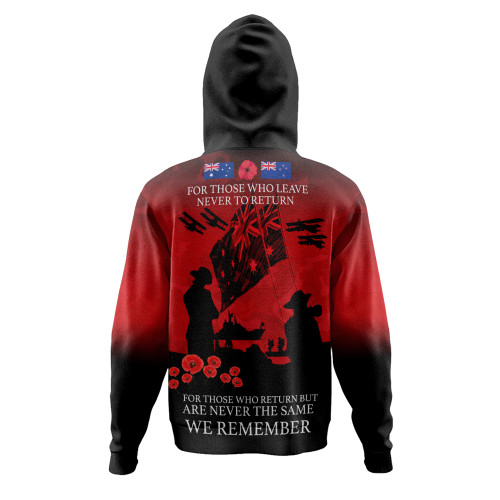 Australia Anzac Hoodie Anzac Day Poppy Flowers Red2 Australia Anzac Hoodie Anzac Day Poppy Flowers Red2