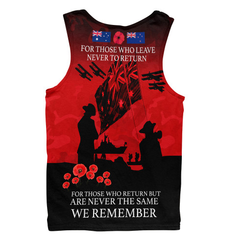 Australia Anzac Men Singlet Anzac Day Poppy Flowers Red2 Australia Anzac Men Singlet Anzac Day Poppy Flowers Red2