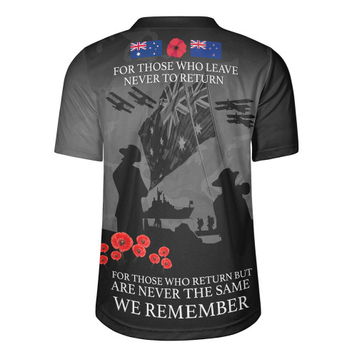 Australia Anzac Rugby Jersey Anzac Day Poppy Flowers Red Black Blue Australia Anzac Rugby Jersey Anzac Day Poppy Flowers Red Black Blue