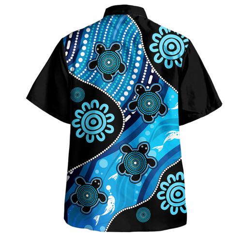 Australia Hawaiian Shirt Aboriginal Inspired Dreamtime River And Turtles Dot Art Painting Australia Hawaiian Shirt Aboriginal Inspired Dreamtime River And Turtles Dot Art Painting