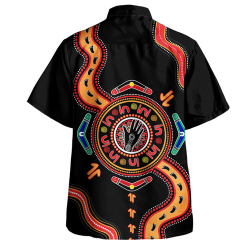 Australia Hawaiian Shirt Aboriginal Inspired Meeting Place Style Of Dot Painting Australia Hawaiian Shirt Aboriginal Inspired Meeting Place Style Of Dot Painting