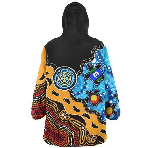 Australia Snug Hoodie Aboriginal Inspired River And Land Style Of Dot Painting Australia Snug Hoodie Aboriginal Inspired River And Land Style Of Dot Painting