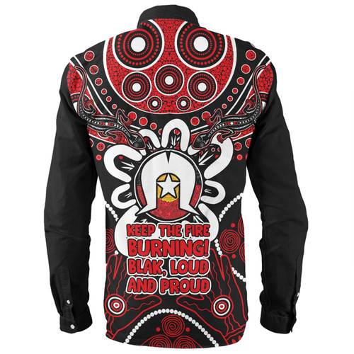 Australia Long Sleeve Shirt Naidoc Week Aboriginal Inspired Dot Art Painting And Aussie Lizard Australia Long Sleeve Shirt Naidoc Week Aboriginal Inspired Dot Art Painting And Aussie Lizard