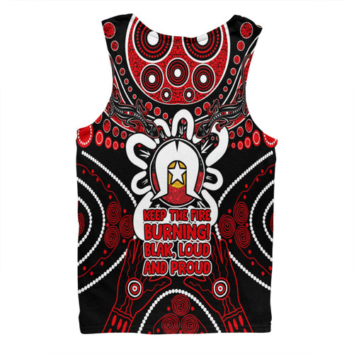 Australia Men Singlet Naidoc Week Aboriginal Inspired Dot Art Painting And Aussie Lizard