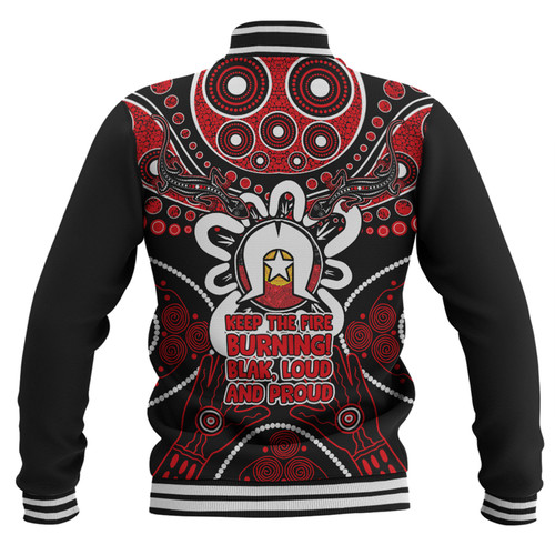 Australia Baseball Jacket Naidoc Week Aboriginal Inspired Dot Art Painting And Aussie Lizard Australia Baseball Jacket Naidoc Week Aboriginal Inspired Dot Art Painting And Aussie Lizard