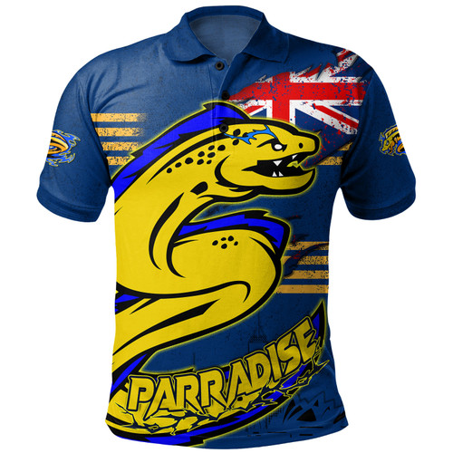 Parramatta Eels Polo Shirt Custom For Die Hard Fan Australia Flag Scratch Style