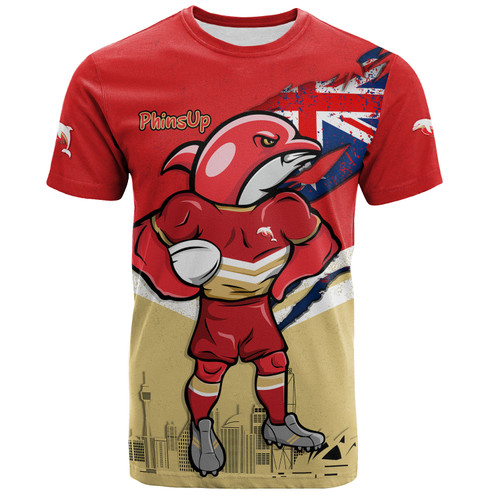 Redcliffe Dolphins T-Shirt Custom For Die Hard Fan Australia Flag Scratch Style