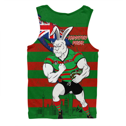 South Sydney Rabbitohs Men Singlet Custom For Die Hard Fan Australia Flag Scratch Style South Sydney Rabbitohs Men Singlet Custom For Die Hard Fan Australia Flag Scratch Style