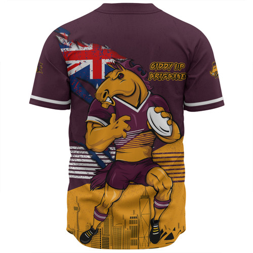 Brisbane Broncos Baseball Shirt Custom For Die Hard Fan Australia Flag Scratch Style Brisbane Broncos Baseball Shirt Custom For Die Hard Fan Australia Flag Scratch Style